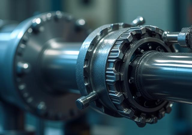 Close-up of a precision-machined telescope mirror cell.